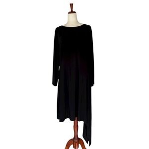 Adrianna Papell Women's Dress Size‎ 20W Black Boatneck Formal Shift Cocktail
